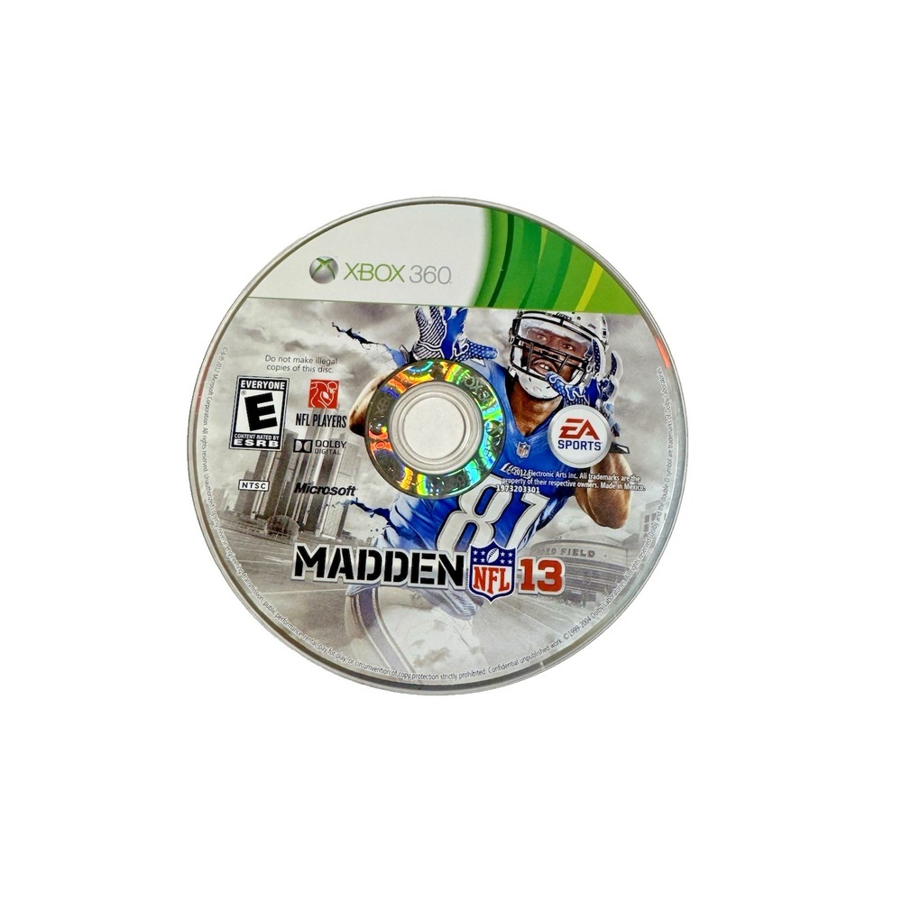 Madden NFL 13 Microsoft Xbox 360, 2012  Video Game DISC ONLY